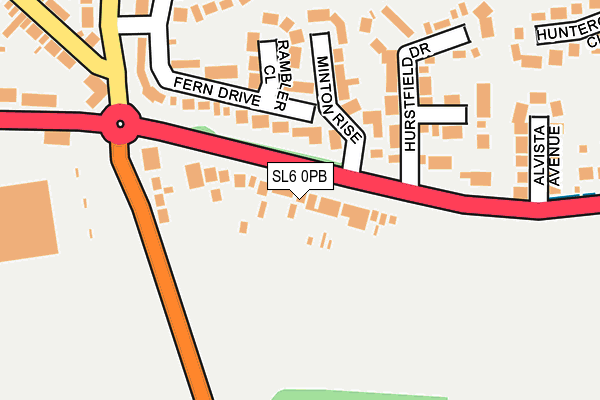 SL6 0PB map - OS OpenMap – Local (Ordnance Survey)