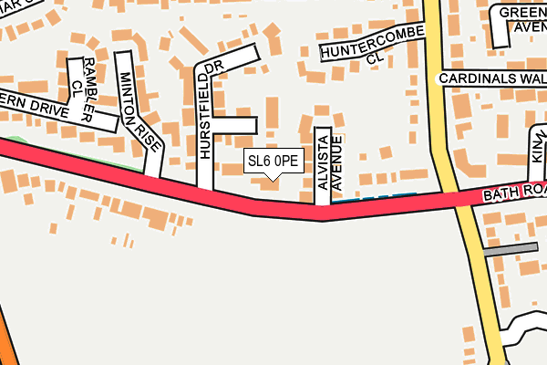 SL6 0PE map - OS OpenMap – Local (Ordnance Survey)