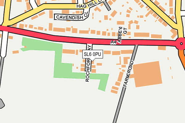 SL6 0PU map - OS OpenMap – Local (Ordnance Survey)