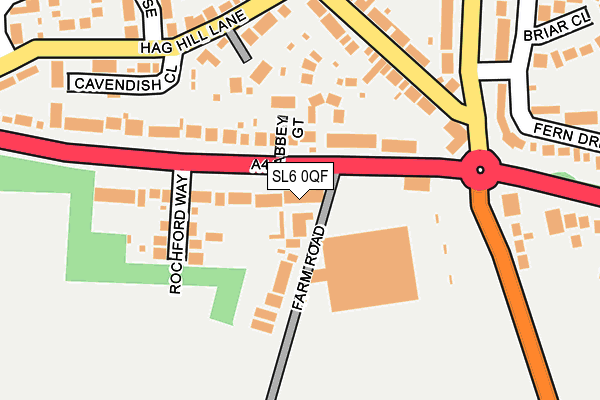 SL6 0QF map - OS OpenMap – Local (Ordnance Survey)
