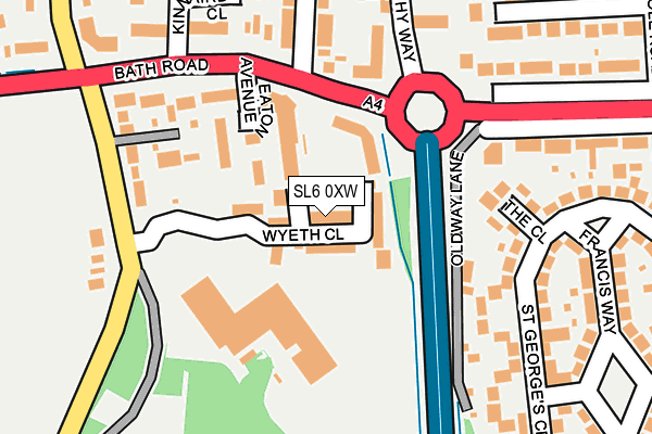 SL6 0XW map - OS OpenMap – Local (Ordnance Survey)
