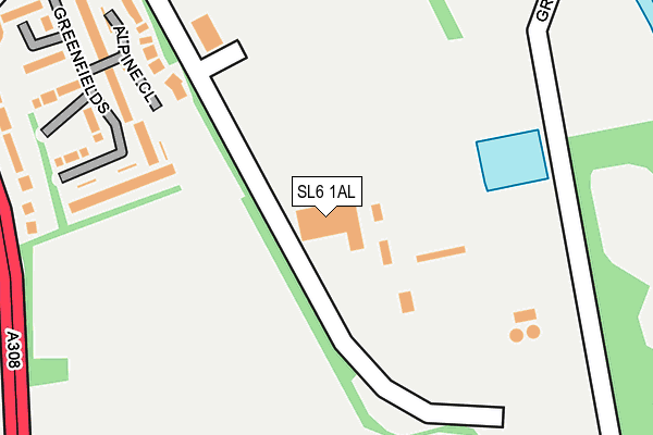 SL6 1AL map - OS OpenMap – Local (Ordnance Survey)