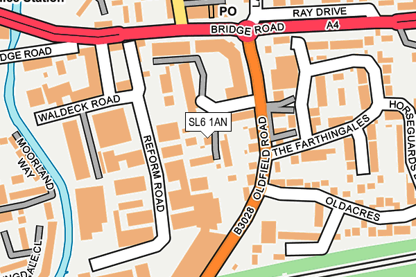 SL6 1AN map - OS OpenMap – Local (Ordnance Survey)