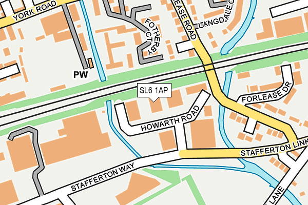 SL6 1AP map - OS OpenMap – Local (Ordnance Survey)