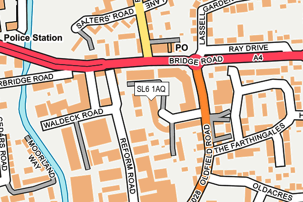 SL6 1AQ map - OS OpenMap – Local (Ordnance Survey)