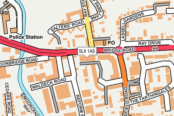 SL6 1AS map - OS OpenMap – Local (Ordnance Survey)