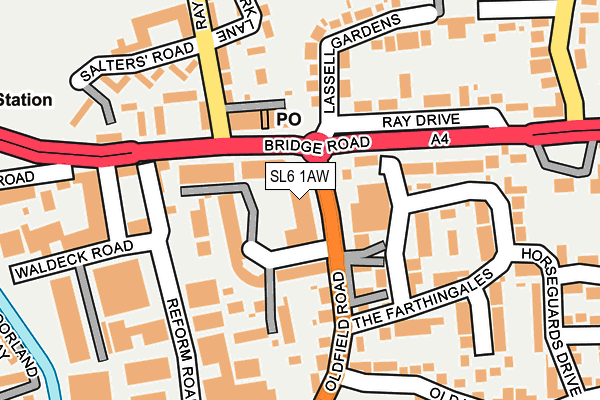 SL6 1AW map - OS OpenMap – Local (Ordnance Survey)