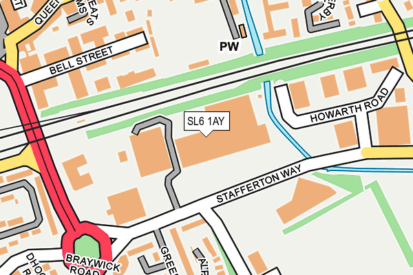 SL6 1AY map - OS OpenMap – Local (Ordnance Survey)
