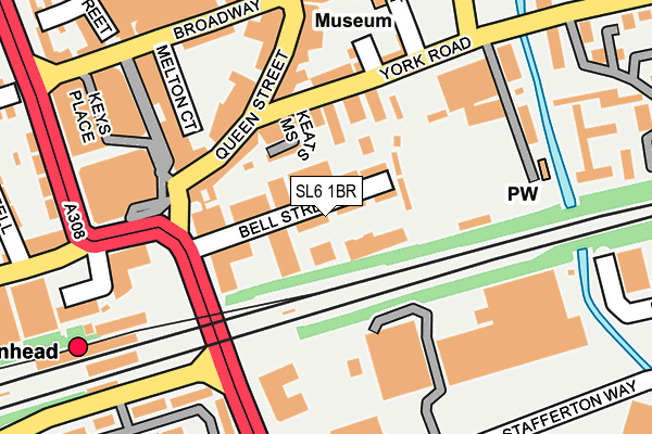SL6 1BR map - OS OpenMap – Local (Ordnance Survey)
