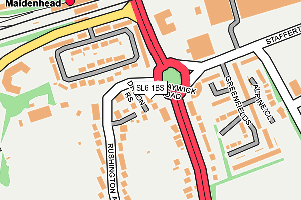 SL6 1BS map - OS OpenMap – Local (Ordnance Survey)
