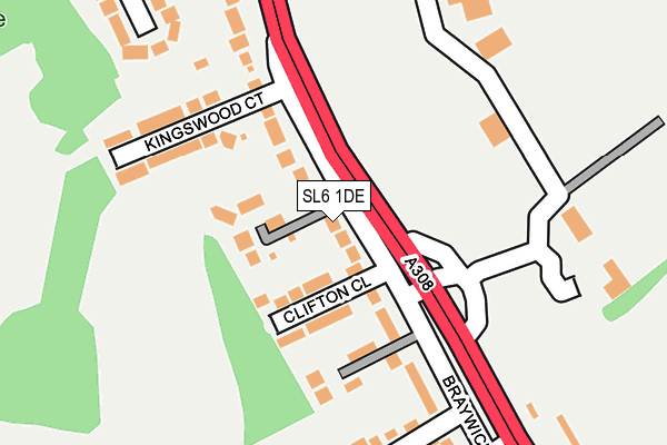 SL6 1DE map - OS OpenMap – Local (Ordnance Survey)