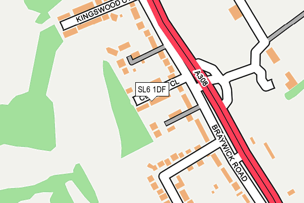 SL6 1DF map - OS OpenMap – Local (Ordnance Survey)