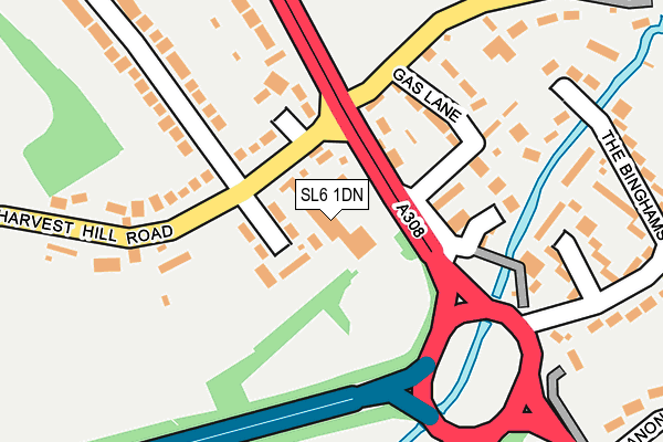 SL6 1DN map - OS OpenMap – Local (Ordnance Survey)