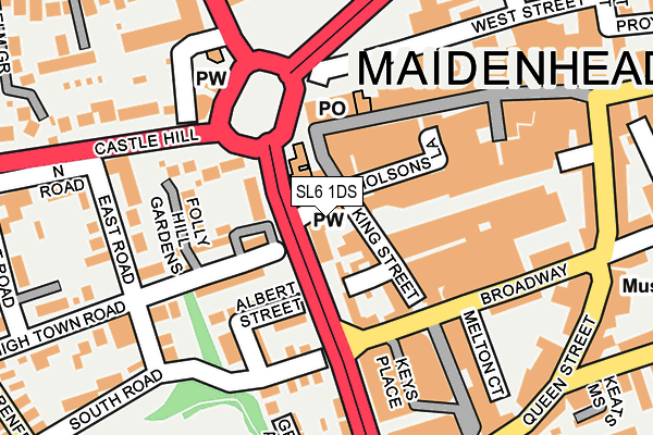 SL6 1DS map - OS OpenMap – Local (Ordnance Survey)
