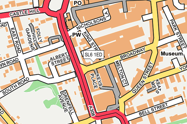 SL6 1ED map - OS OpenMap – Local (Ordnance Survey)