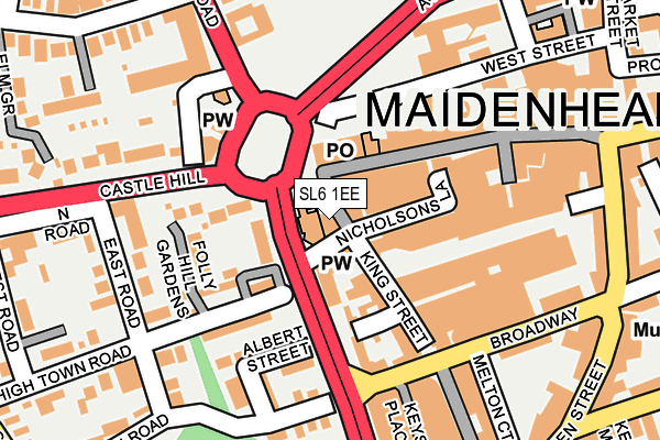 SL6 1EE map - OS OpenMap – Local (Ordnance Survey)