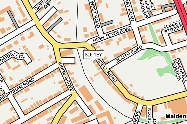 SL6 1EY map - OS OpenMap – Local (Ordnance Survey)