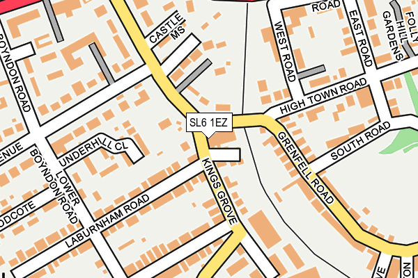 SL6 1EZ map - OS OpenMap – Local (Ordnance Survey)
