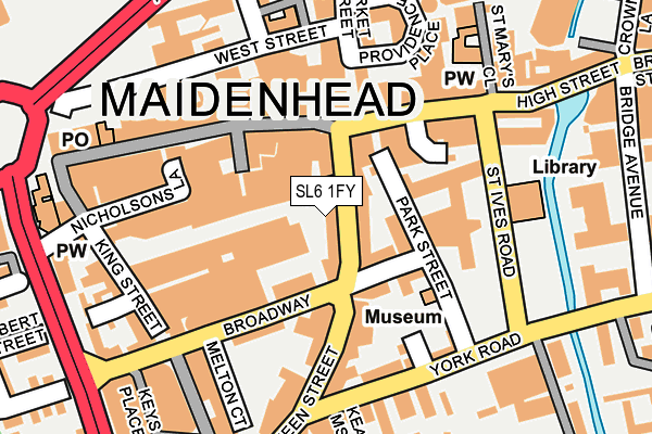 SL6 1FY map - OS OpenMap – Local (Ordnance Survey)