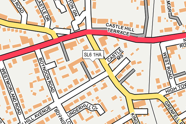 SL6 1HA map - OS OpenMap – Local (Ordnance Survey)