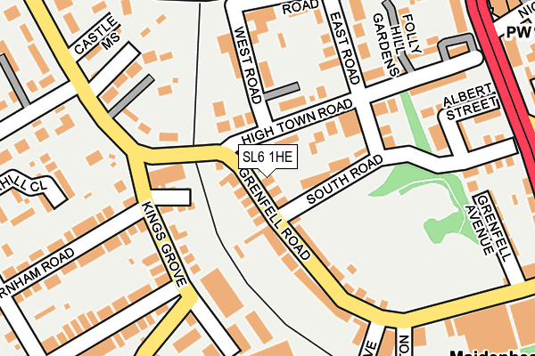 SL6 1HE map - OS OpenMap – Local (Ordnance Survey)