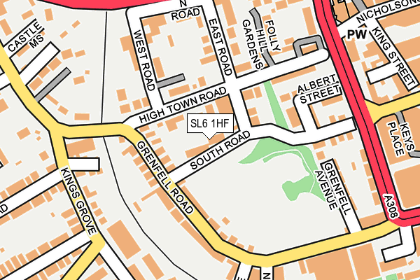 SL6 1HF map - OS OpenMap – Local (Ordnance Survey)