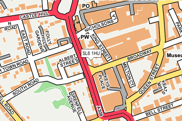 SL6 1HU map - OS OpenMap – Local (Ordnance Survey)