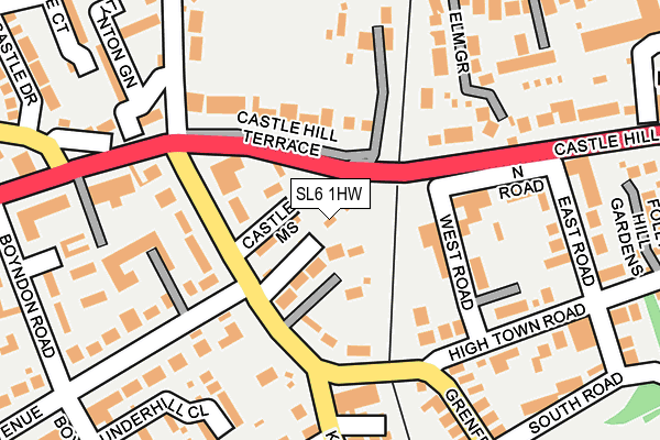 SL6 1HW map - OS OpenMap – Local (Ordnance Survey)