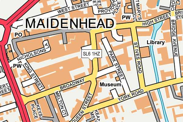 SL6 1HZ map - OS OpenMap – Local (Ordnance Survey)