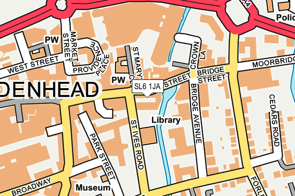 SL6 1JA map - OS OpenMap – Local (Ordnance Survey)