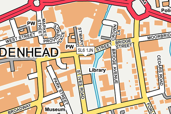 Map of POPEYES MAIDENHEAD LTD at local scale