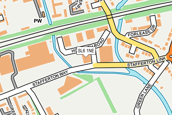 SL6 1NE map - OS OpenMap – Local (Ordnance Survey)