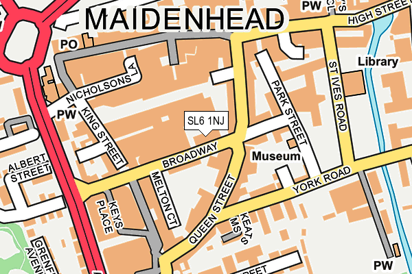 SL6 1NJ map - OS OpenMap – Local (Ordnance Survey)