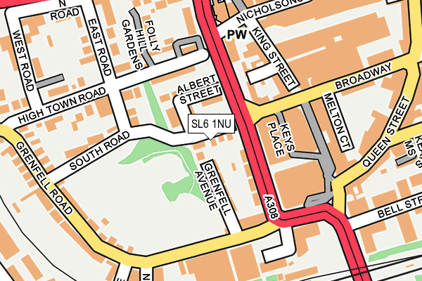 SL6 1NU map - OS OpenMap – Local (Ordnance Survey)