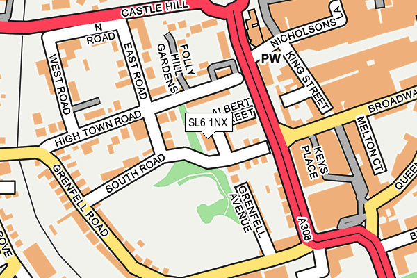 SL6 1NX map - OS OpenMap – Local (Ordnance Survey)