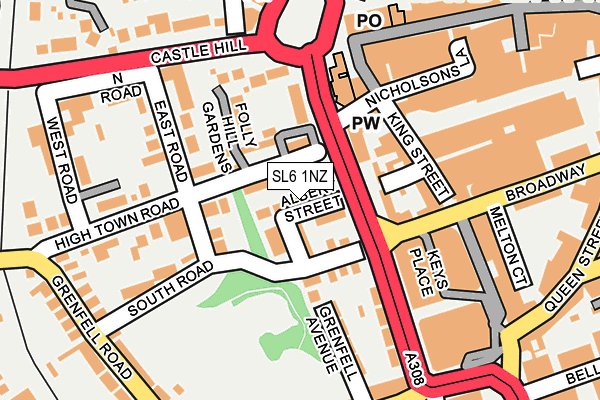 SL6 1NZ map - OS OpenMap – Local (Ordnance Survey)