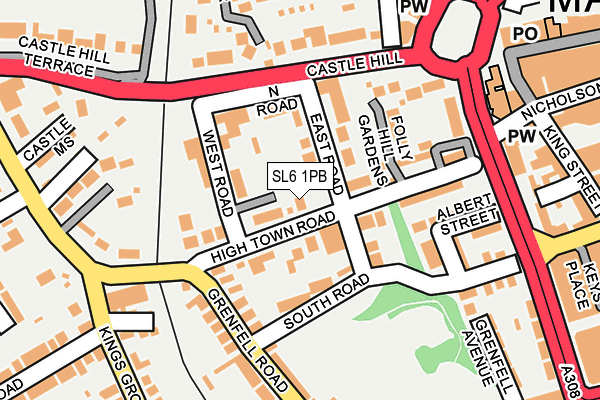SL6 1PB map - OS OpenMap – Local (Ordnance Survey)