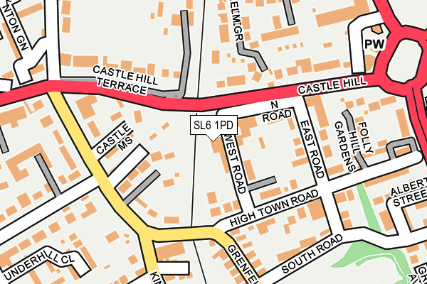 SL6 1PD map - OS OpenMap – Local (Ordnance Survey)