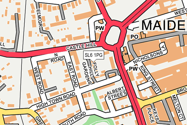 SL6 1PG map - OS OpenMap – Local (Ordnance Survey)