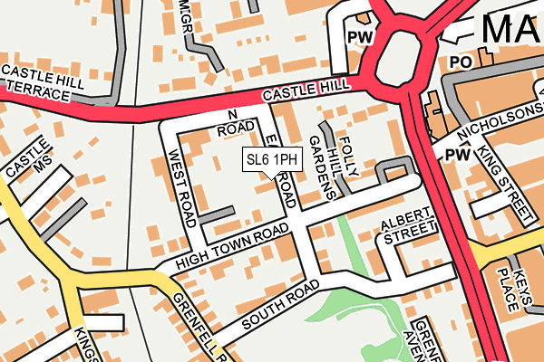 SL6 1PH map - OS OpenMap – Local (Ordnance Survey)