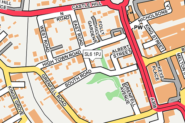 SL6 1PJ map - OS OpenMap – Local (Ordnance Survey)