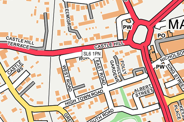 SL6 1PN map - OS OpenMap – Local (Ordnance Survey)