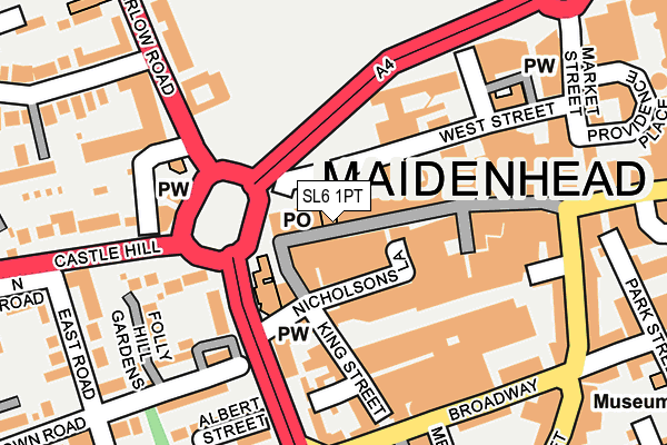 SL6 1PT map - OS OpenMap – Local (Ordnance Survey)