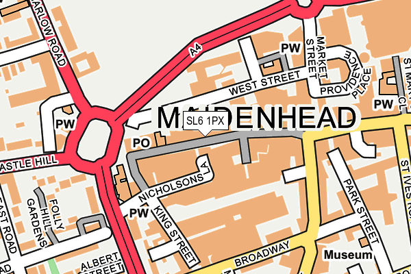 SL6 1PX map - OS OpenMap – Local (Ordnance Survey)