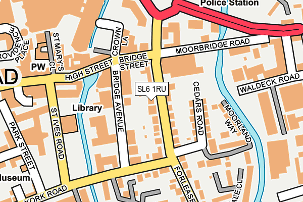 SL6 1RU map - OS OpenMap – Local (Ordnance Survey)