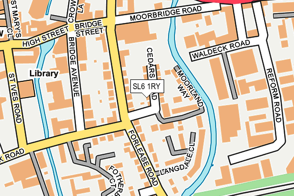SL6 1RY map - OS OpenMap – Local (Ordnance Survey)