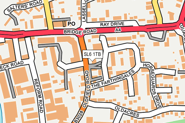 SL6 1TB map - OS OpenMap – Local (Ordnance Survey)