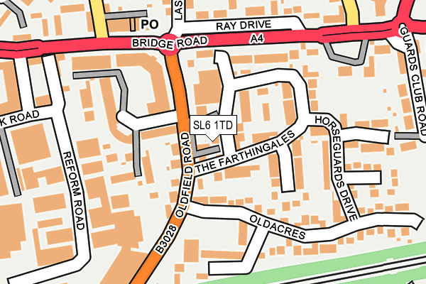 SL6 1TD map - OS OpenMap – Local (Ordnance Survey)