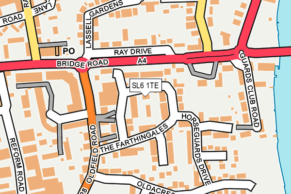 SL6 1TE map - OS OpenMap – Local (Ordnance Survey)