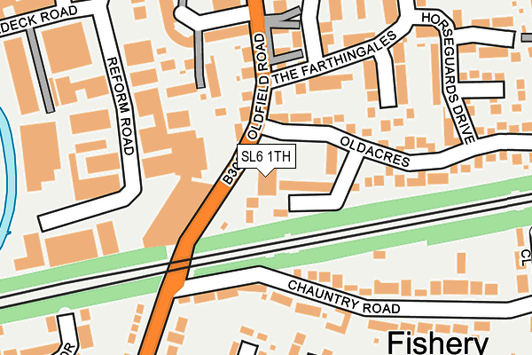 SL6 1TH map - OS OpenMap – Local (Ordnance Survey)